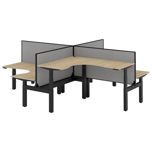 Altura Electric Height Adjustable X Pod 4P Workstation With Screen