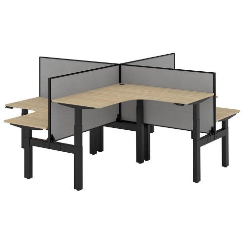 Altura Electric Height Adjustable X Pod 4P Workstation With Screen