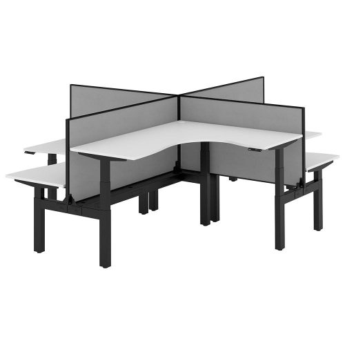 Altura Electric Height Adjustable X Pod 4P Workstation With Screen