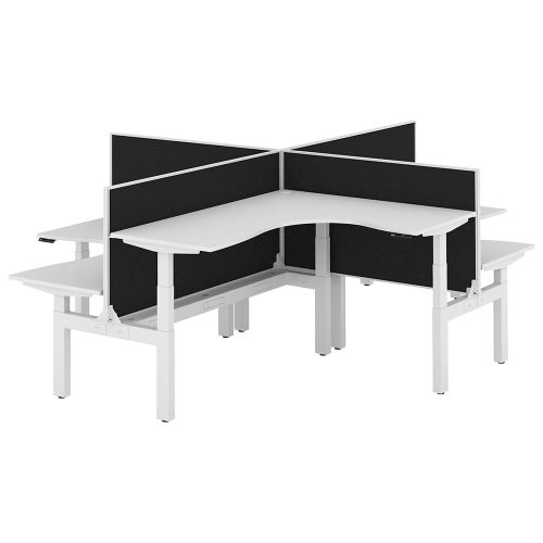 Altura Electric Height Adjustable X Pod 4P Workstation With Screen