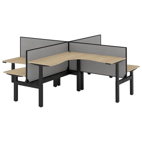 Altura Electric Height Adjustable X Pod 4P Workstation With Screen