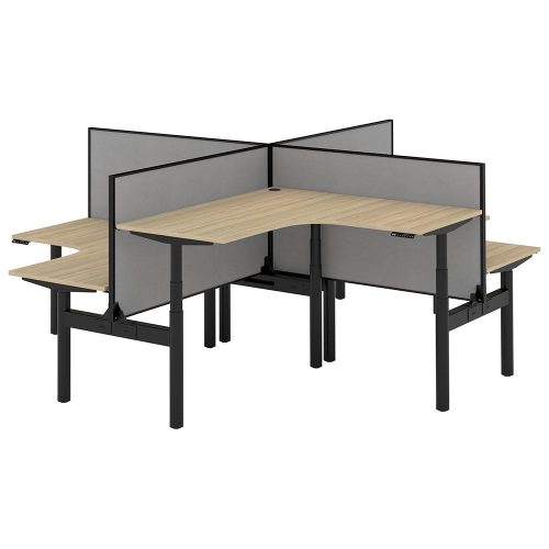Altura Electric Height Adjustable X Pod 4P Workstation With Screen