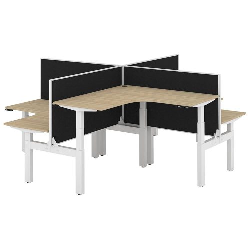 Altura Electric Height Adjustable X Pod 4P Workstation With Screen