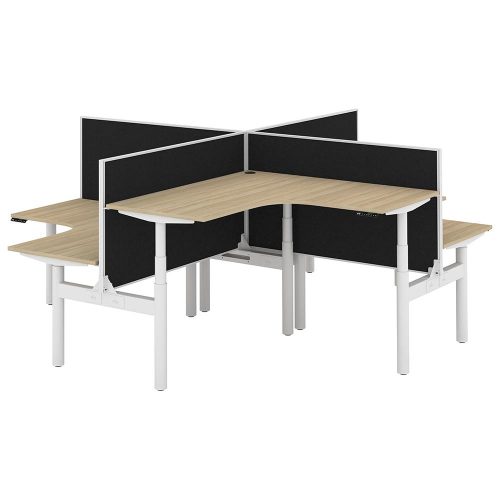 Altura Electric Height Adjustable X Pod 4P Workstation With Screen