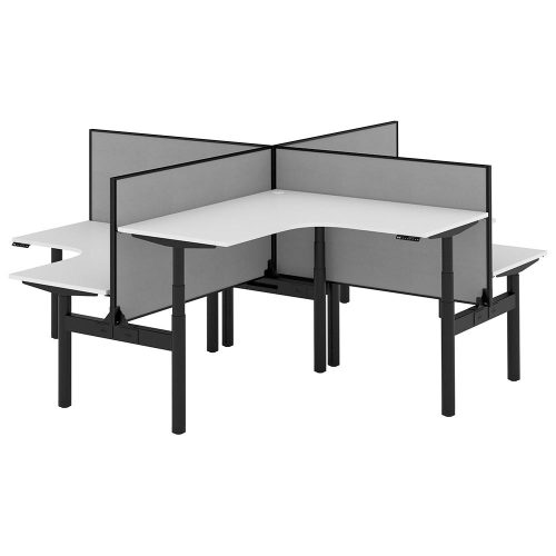 Altura Electric Height Adjustable X Pod 4P Workstation With Screen