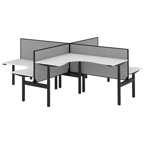Altura Electric Height Adjustable X Pod 4P Workstation With Screen
