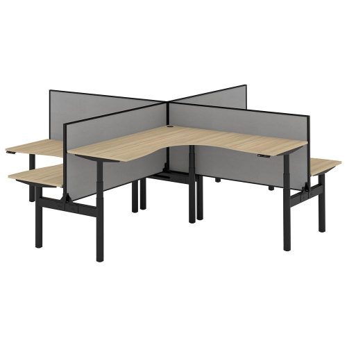 Altura Electric Height Adjustable X Pod 4P Workstation With Screen