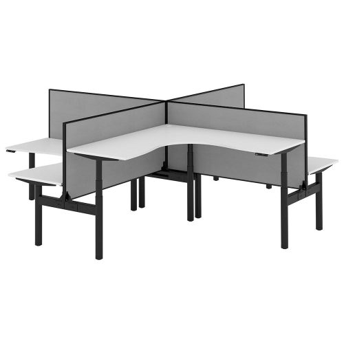 Altura Electric Height Adjustable X Pod 4P Workstation With Screen