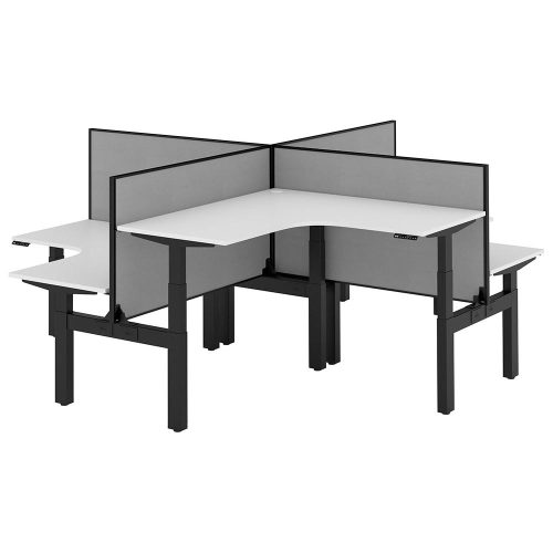 Altura Electric Height Adjustable X Pod 4P Workstation With Screen