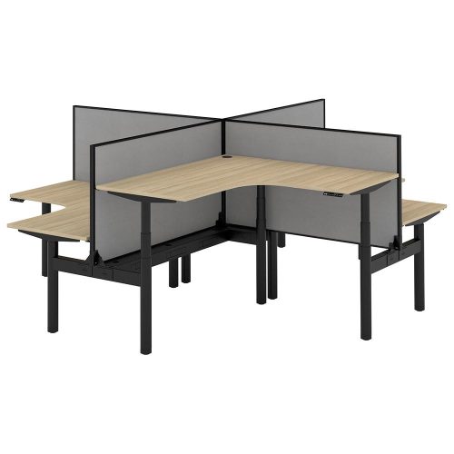 Altura Electric Height Adjustable X Pod 4P Workstation With Screen