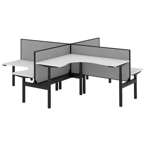 Altura Electric Height Adjustable X Pod 4P Workstation With Screen