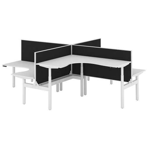 Altura Electric Height Adjustable X Pod 4P Workstation With Screen