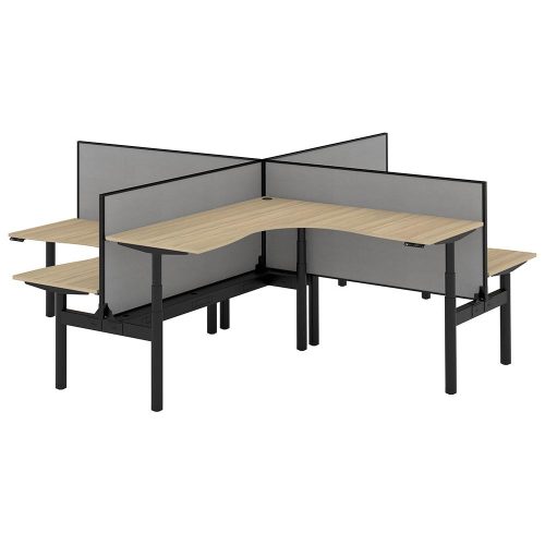 Altura Electric Height Adjustable X Pod 4P Workstation With Screen