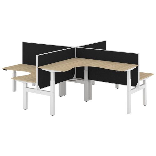 Altura Electric Height Adjustable X Pod 4P Workstation With Screen