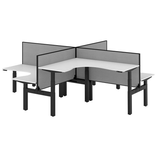 Altura Electric Height Adjustable X Pod 4P Workstation With Screen