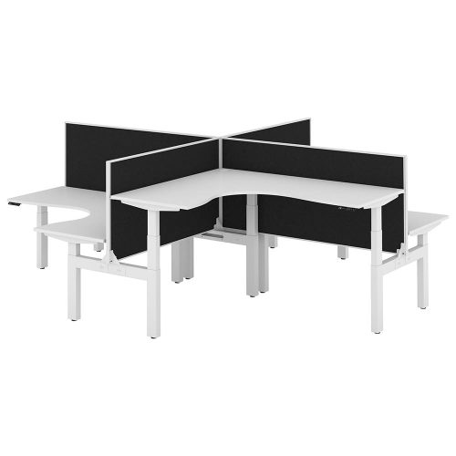 Altura Electric Height Adjustable X Pod 4P Workstation With Screen