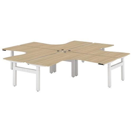 Altura Electric Height Adjustable X Pod 4P Workstation (No Screen)