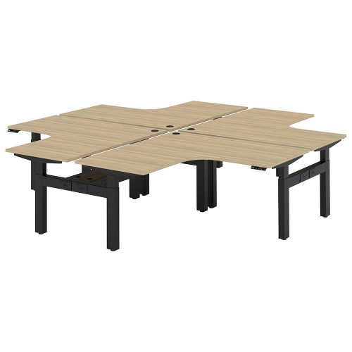 Altura Electric Height Adjustable X Pod 4P Workstation (No Screen)
