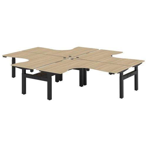 Altura Electric Height Adjustable X Pod 4P Workstation (No Screen)