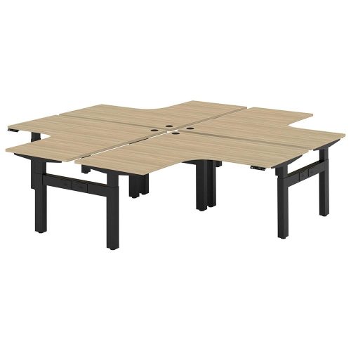 Altura Electric Height Adjustable X Pod 4P Workstation (No Screen)