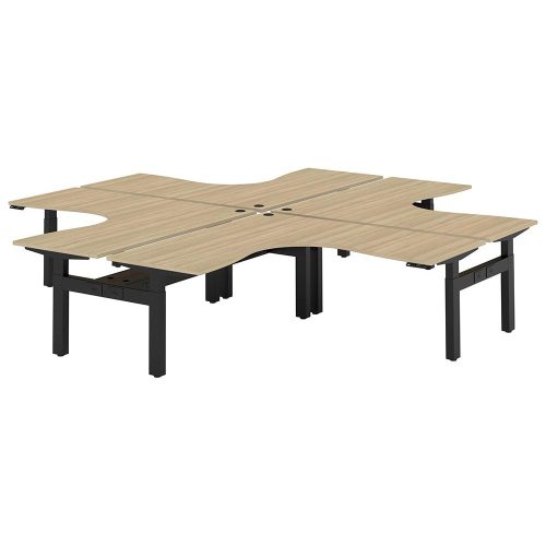 Altura Electric Height Adjustable X Pod 4P Workstation (No Screen)