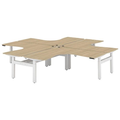 Altura Electric Height Adjustable X Pod 4P Workstation (No Screen)