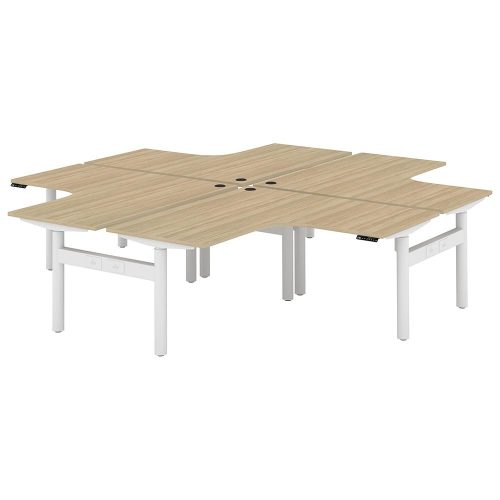 Altura Electric Height Adjustable X Pod 4P Workstation (No Screen)