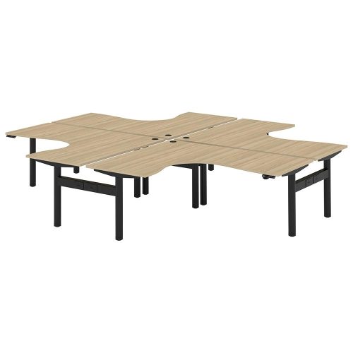 Altura Electric Height Adjustable X Pod 4P Workstation (No Screen)