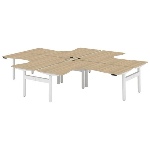 Altura Electric Height Adjustable X Pod 4P Workstation (No Screen)