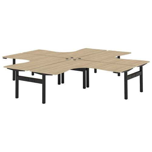 Altura Electric Height Adjustable X Pod 4P Workstation (No Screen)