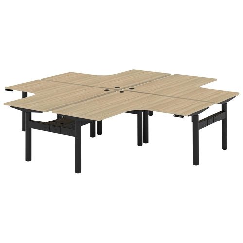 Altura Electric Height Adjustable X Pod 4P Workstation (No Screen)