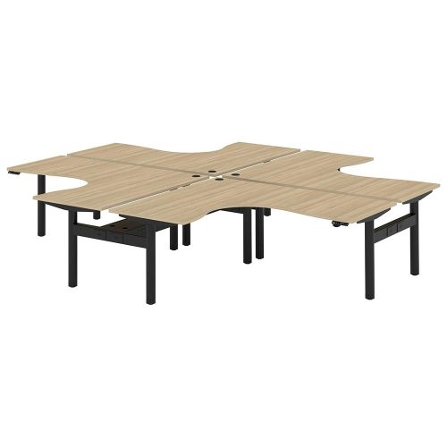 Altura Electric Height Adjustable X Pod 4P Workstation (No Screen)