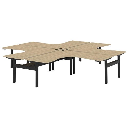 Altura Electric Height Adjustable X Pod 4P Workstation (No Screen)