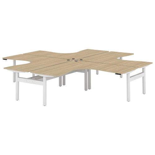 Altura Electric Height Adjustable X Pod 4P Workstation (No Screen)