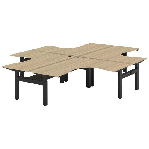 Altura Electric Height Adjustable X Pod 4P Workstation (No Screen)