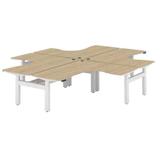 Altura Electric Height Adjustable X Pod 4P Workstation (No Screen)