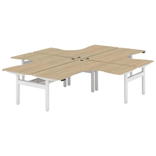 Altura Electric Height Adjustable X Pod 4P Workstation (No Screen)