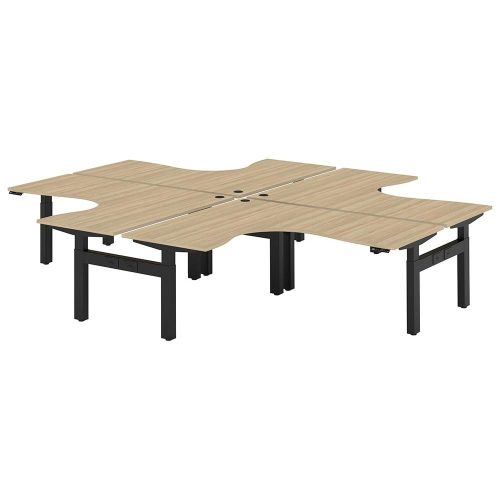 Altura Electric Height Adjustable X Pod 4P Workstation (No Screen)