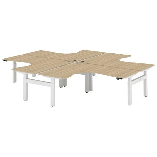 Altura Electric Height Adjustable X Pod 4P Workstation (No Screen)