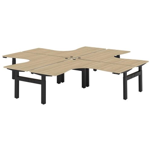Altura Electric Height Adjustable X Pod 4P Workstation (No Screen)