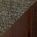 Green Fabric with Dark Walnut Base