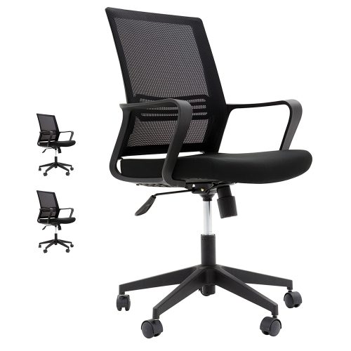Abigail Medium Back Mesh Boardroom Chair (Set of 2)