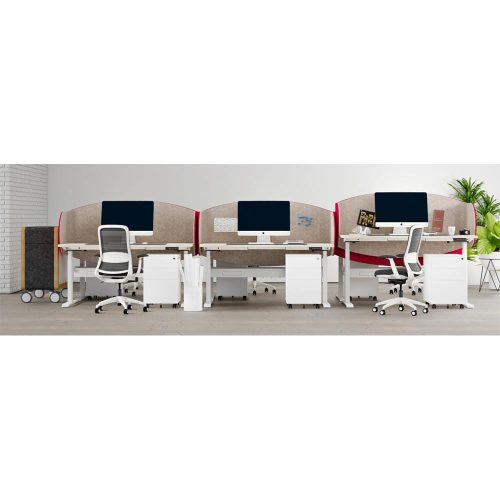 Altura Height Adjustable Desk (with Cove Acoustic Screen)