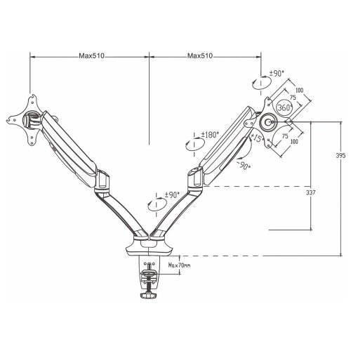 Gravity Dual Monitor Arm