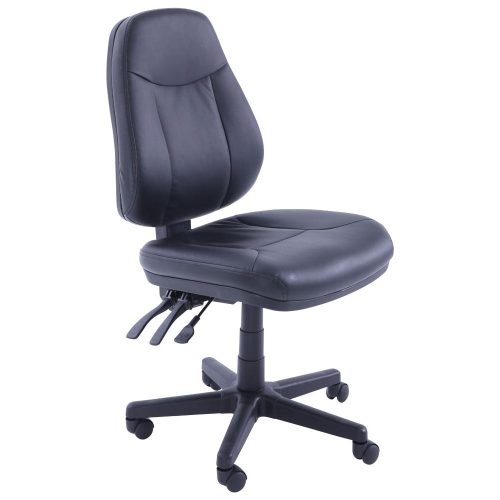 Jemma High Back Task Office Chair (Black Leather Look)